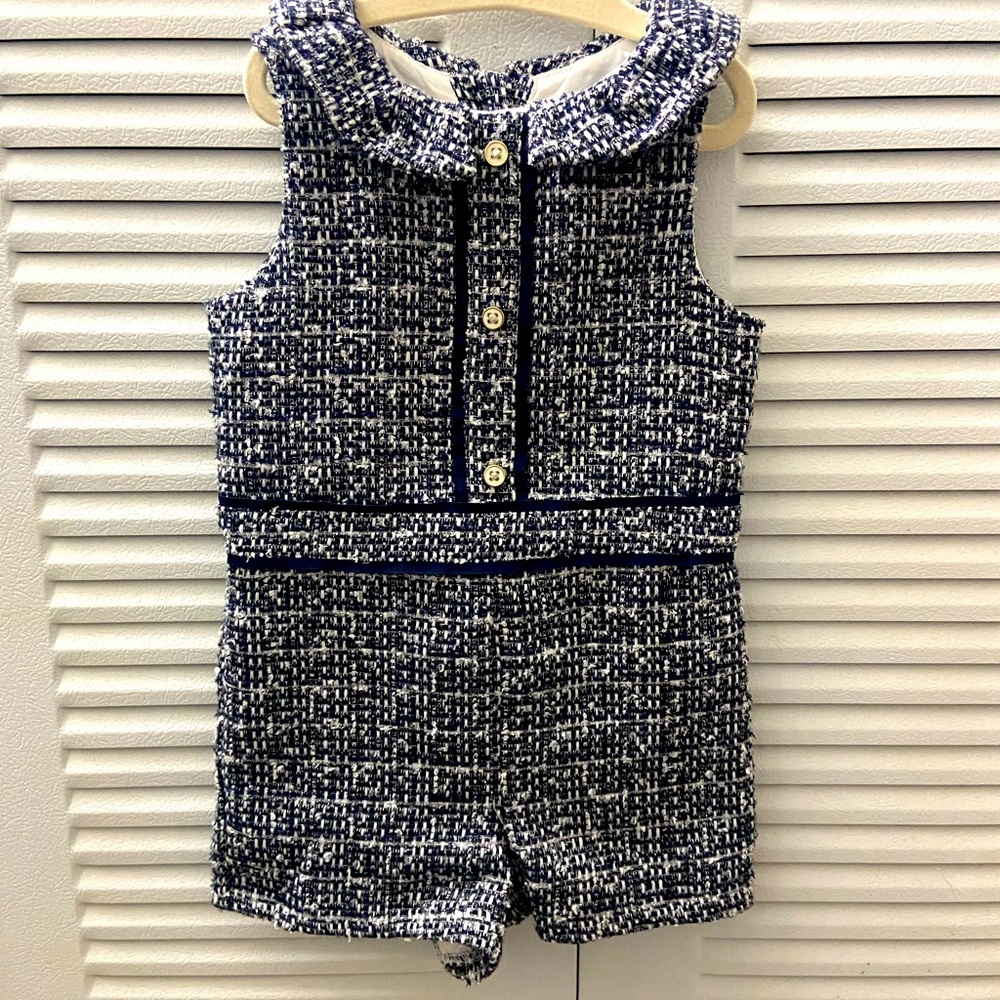 Janie and Jack tweed romper for girls. Size 3 T.